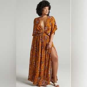 🌼VACAY READY FLORAL MAXI DRESS IN MUSTARD FLORAL